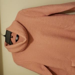 Lands' End Pink Sherpa Sweater M